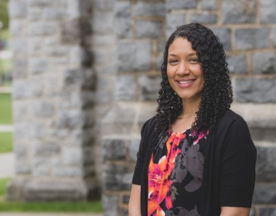 Jackie McClanahan, Human Resources division director for Facilities, stands for a portrait on the Virginia Tech campus.