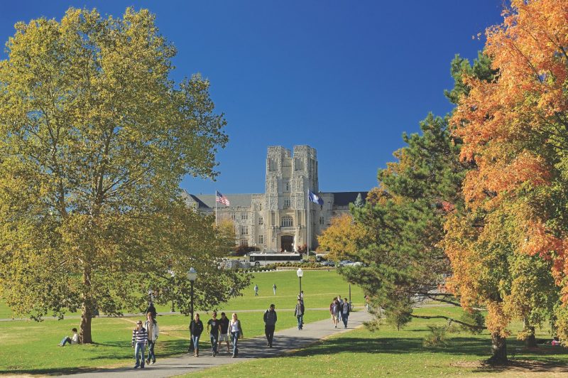 The Drillfield with Burruss Hall in the background